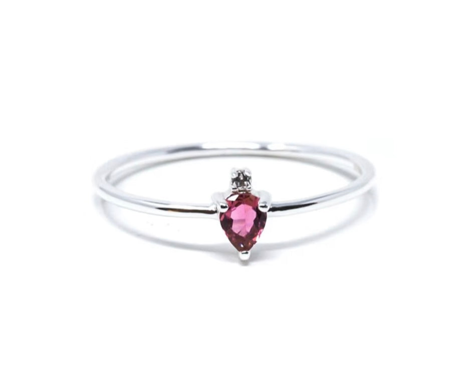 Bague Poire en Or 18K