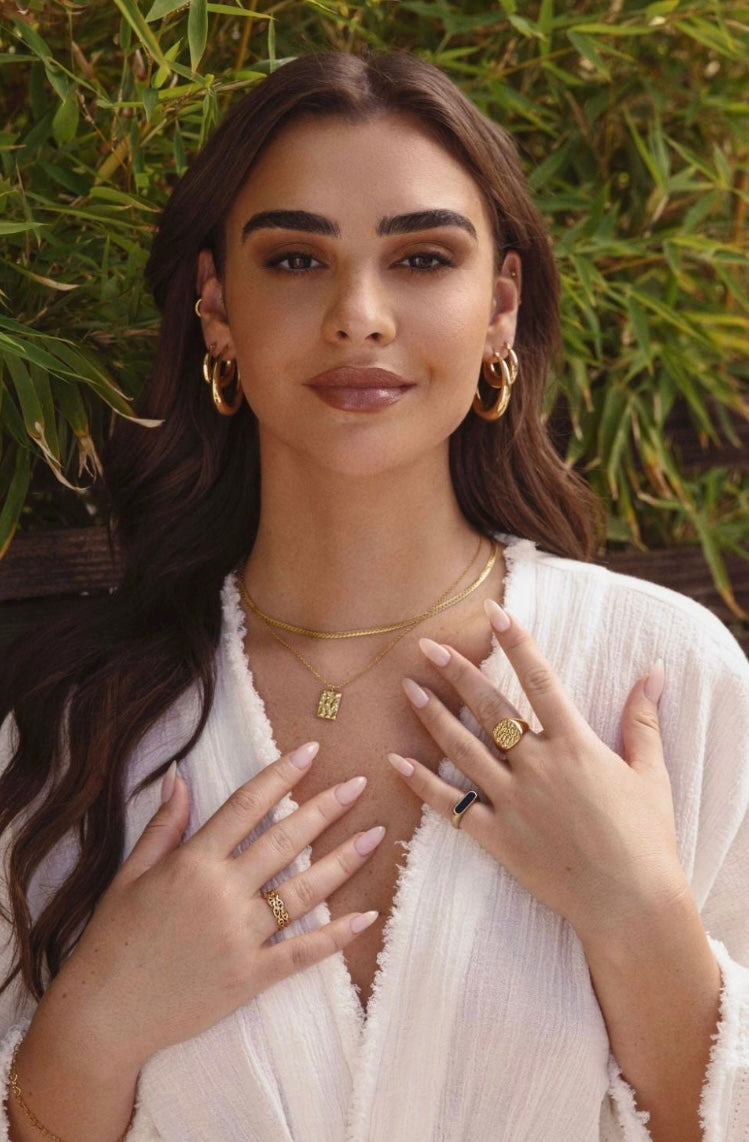 Bague Chaîne en Or 18K – Anneau tendance femme | Bijou minimaliste, élégant et moderne | Cadeau raffiné personnalisé