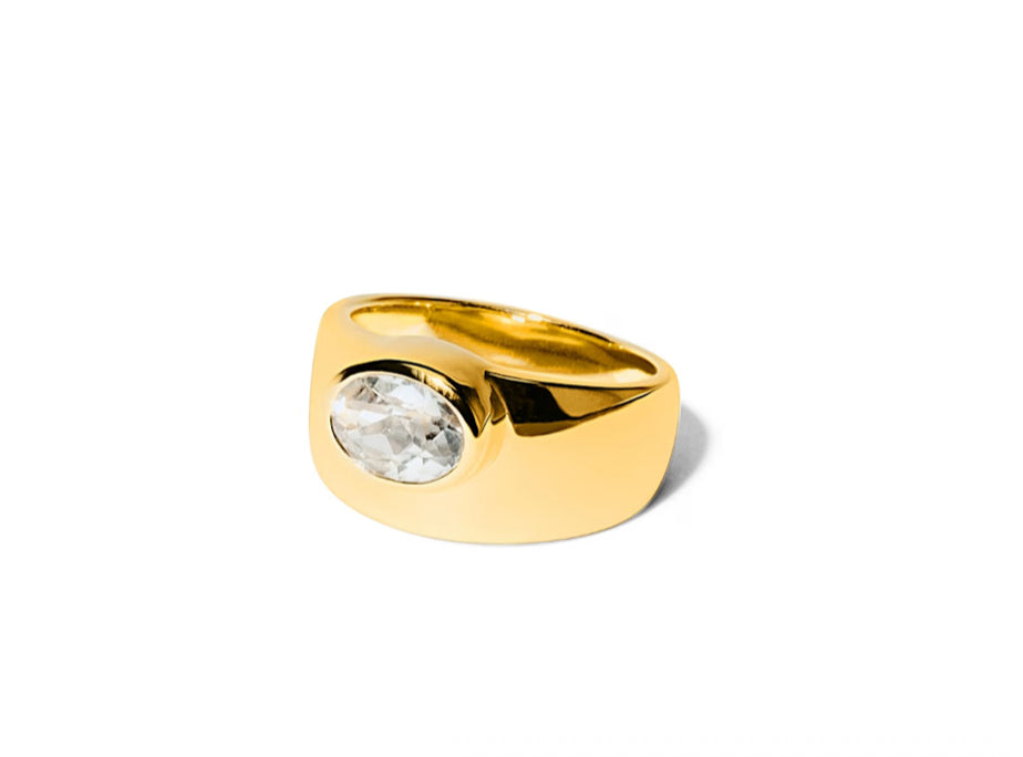 Bague en or 18 carats avec pierres précieuses naturelles – Collection de bagues colorées luxe femme (rubis, émeraude, saphir, citrine, diamant blanc)