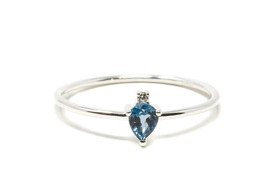 Bague Poire en Or 18K