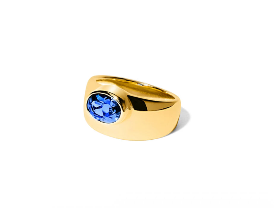 Bague en or 18 carats avec pierres précieuses naturelles – Collection de bagues colorées luxe femme (rubis, émeraude, saphir, citrine, diamant blanc)