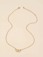Collier double cœurs Lamis